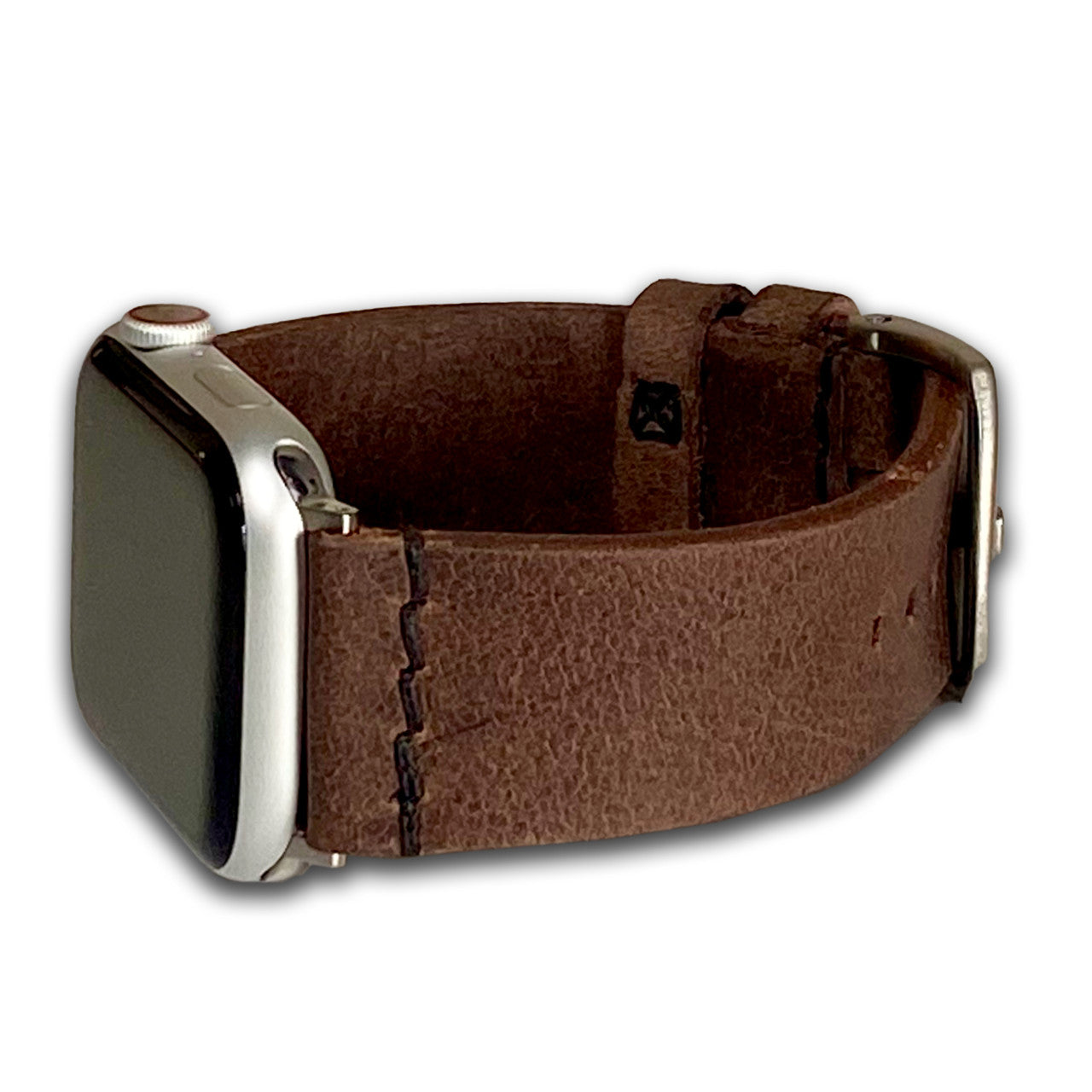 Apple Watch | Vintage Leather Watch Band | Birmingham | Mocha | Minimal Black Stitch