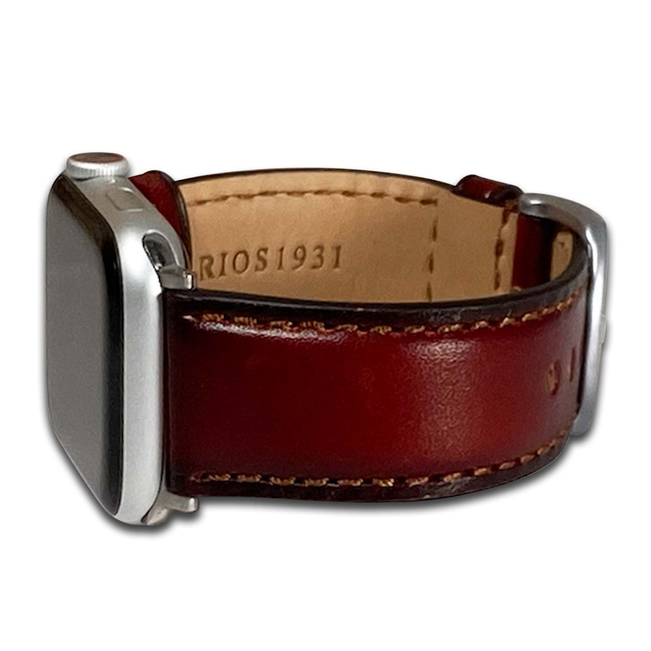 Apple Watch | Oak Leather | Mahogany | Match Stitch