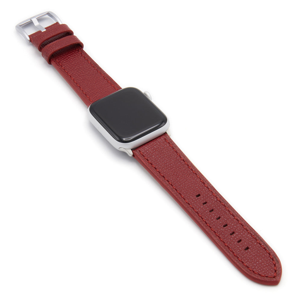 Apple Watch | Leather Watch Band | French | Ruby