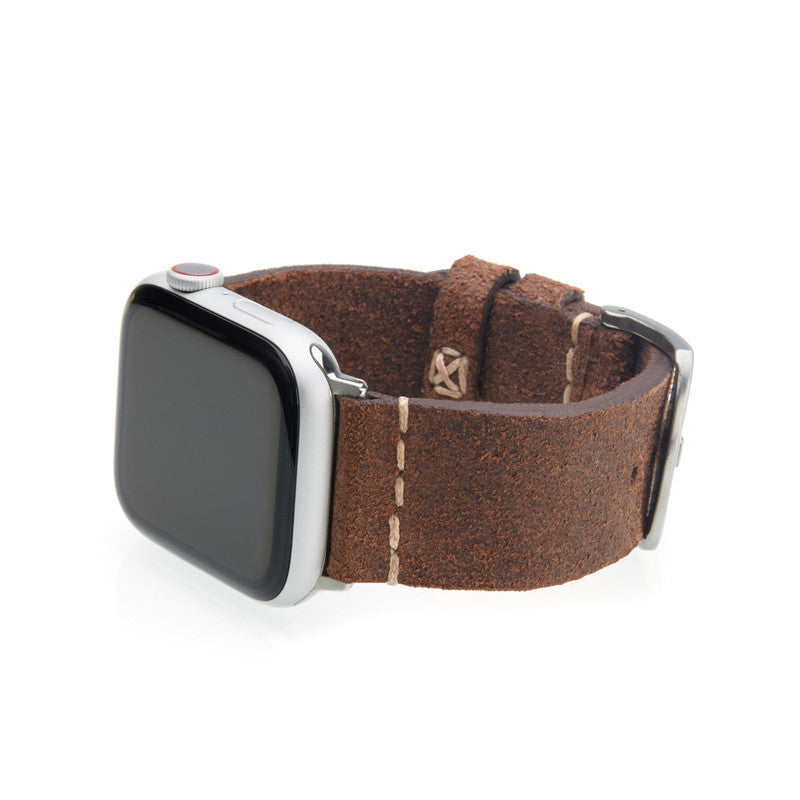 Apple Watch | Vintage Calf Leather Watch Band | Rough Brown