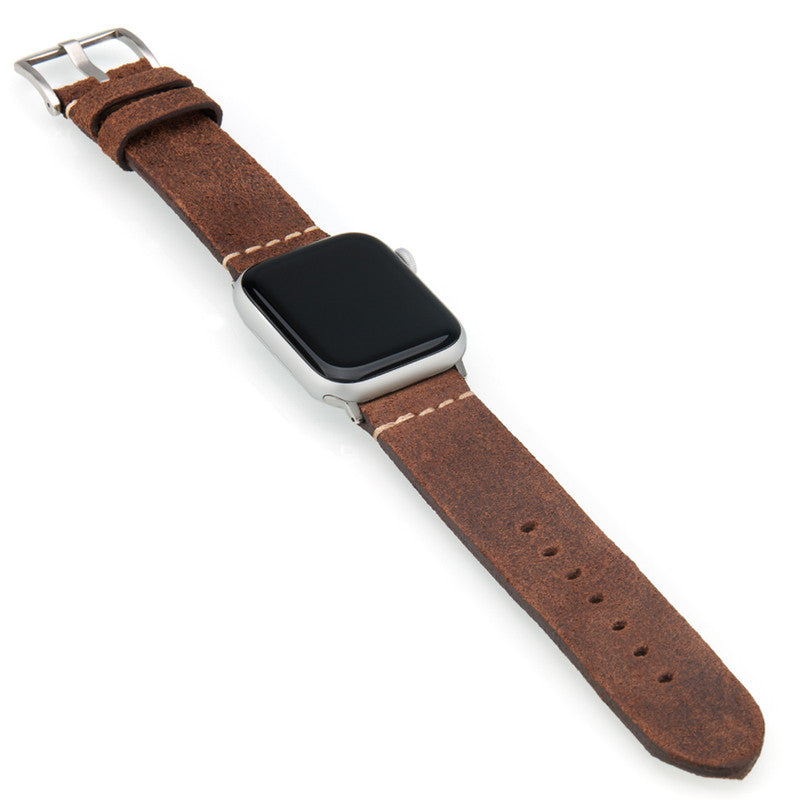 Apple Watch | Vintage Calf Leather Watch Band | Rough Brown