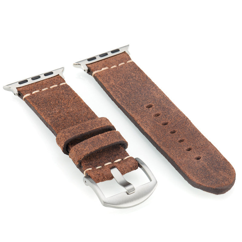 Apple Watch | Vintage Calf Leather Watch Band | Rough Brown