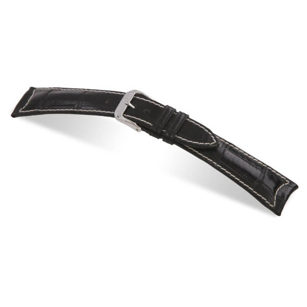 Genuine Alligator Watch Band | Black | Avantgarde | For Jaeger le Coultre