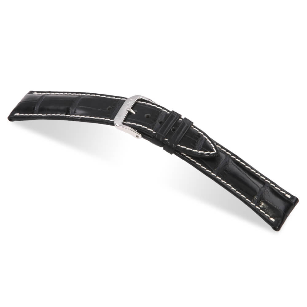 Genuine Alligator Watch Band | Black | Connoisseur | Full Cut