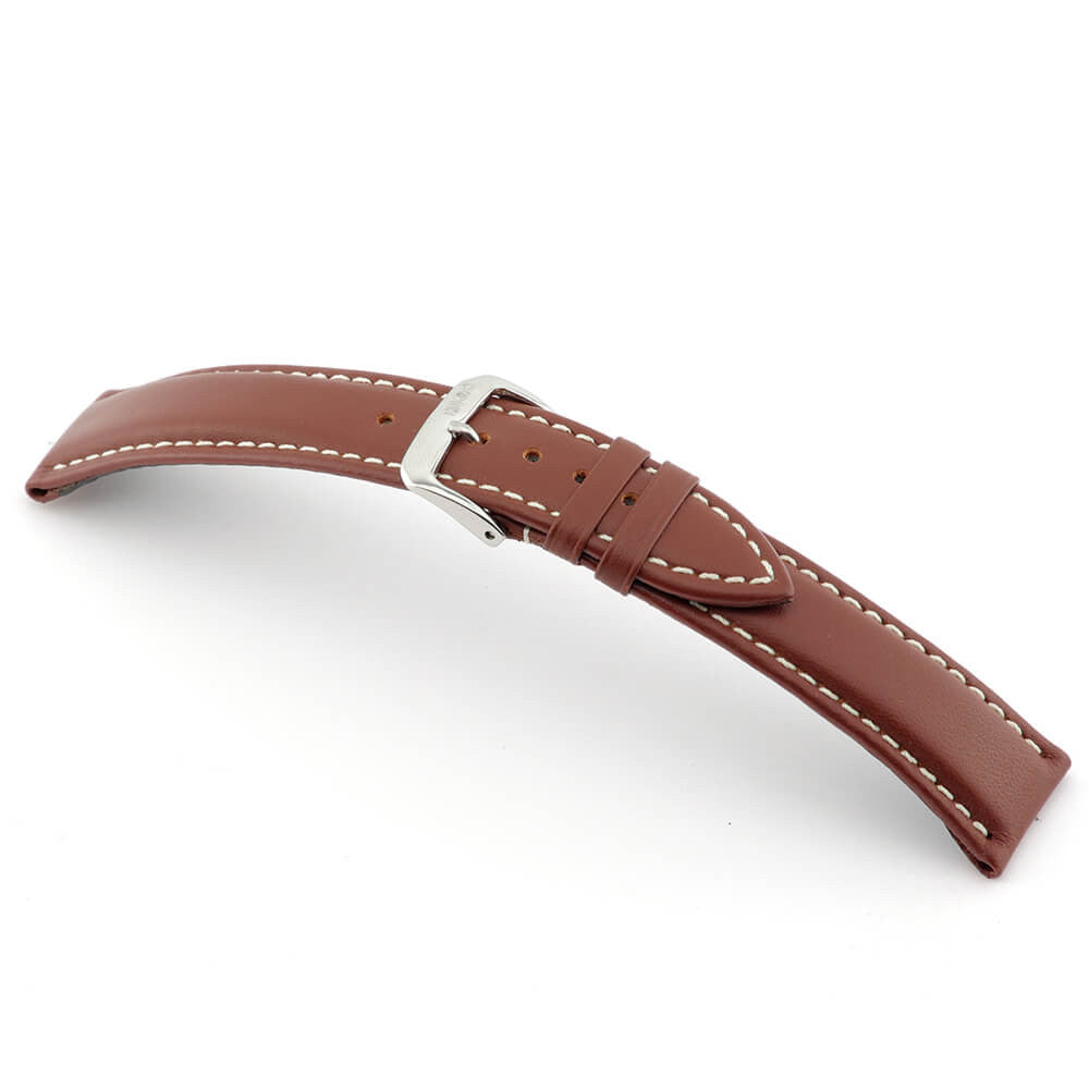 Hydrophobic Leather Watch Band | Mahogany | Deep Sea | Water Resistant