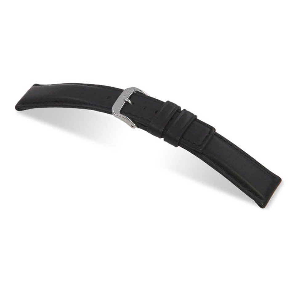 Hydrophobic Leather Watch Band | Black | Diver | Water Resistant