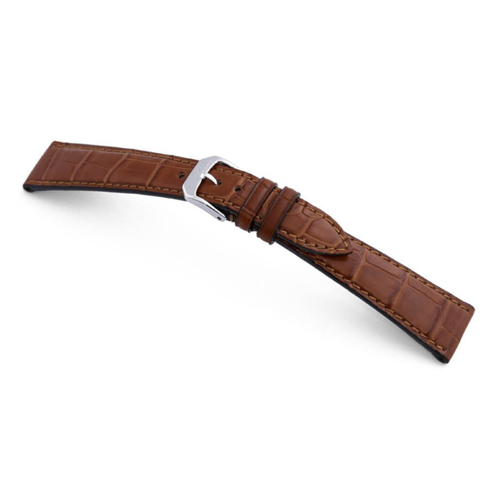 Genuine Alligator Watch Band | Cognac | Geneve | For Patek Philippe