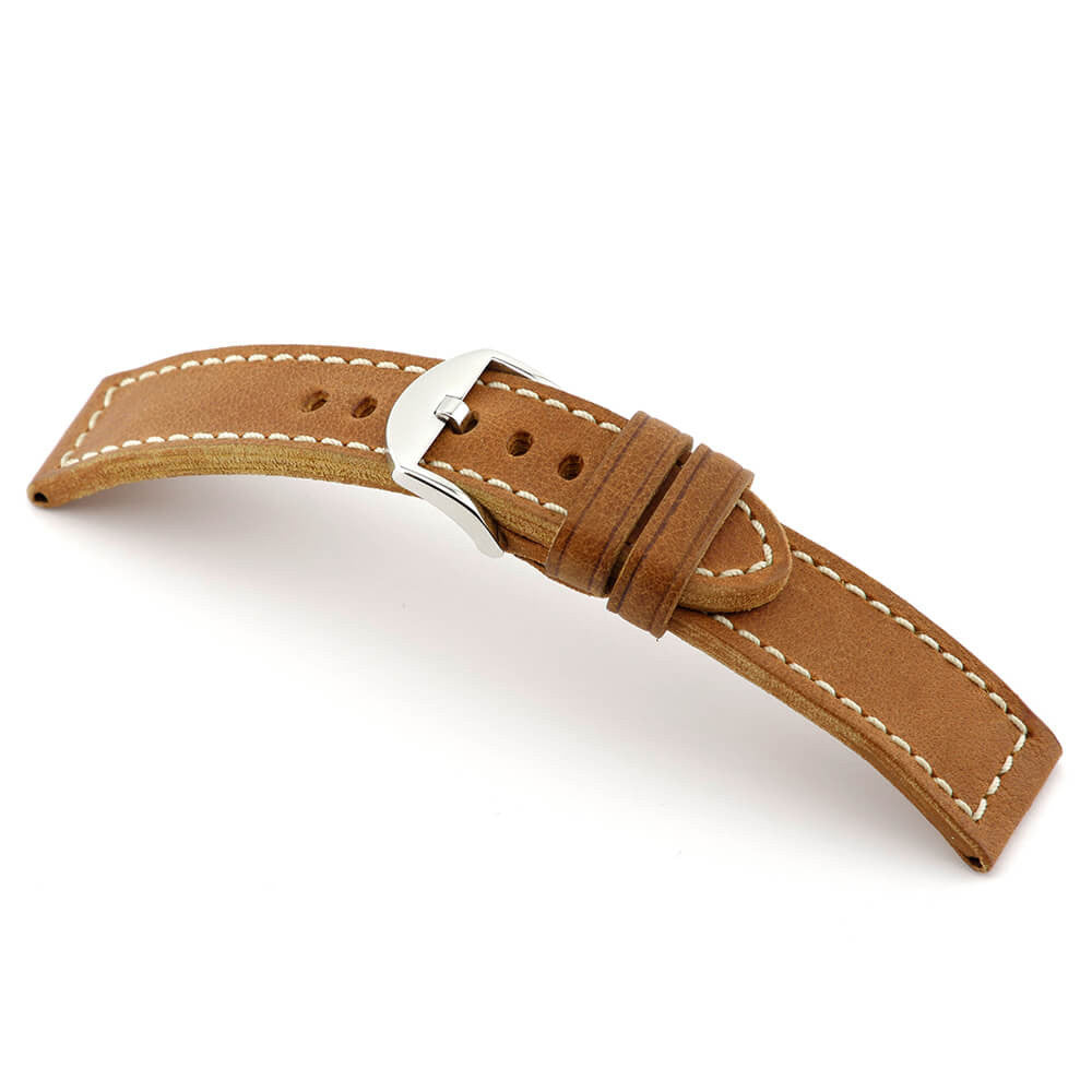 Genuine Vintage Leather Watch Band | Cognac | Georgia