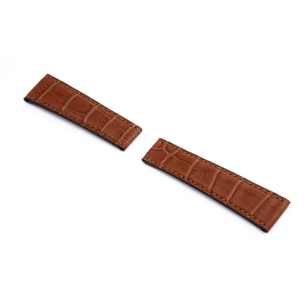 Genuine Alligator Watch Band | Cognac | King | For Rolex Daytona