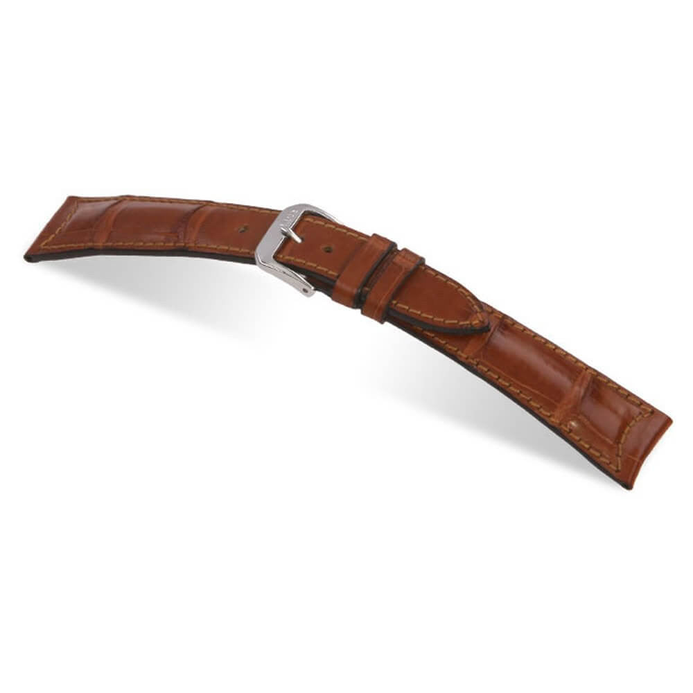 Genuine Alligator Watch Band | Cognac | Legend | For Jaeger le Coultre