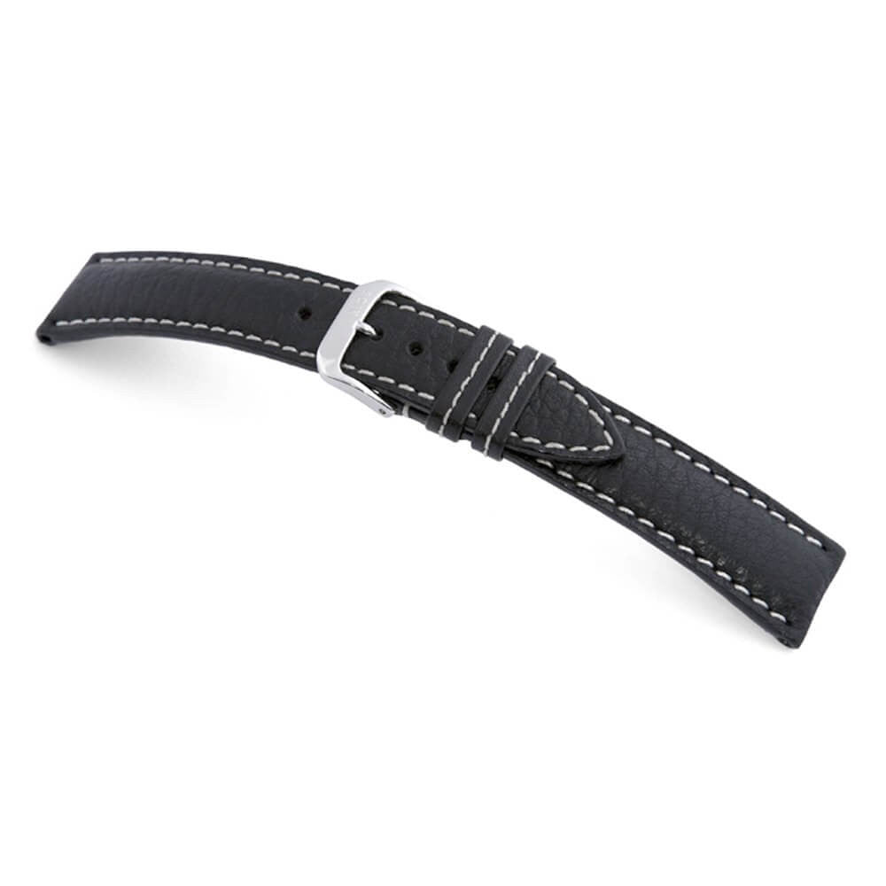 Buffalo Leather Watch Band | Black | Montana