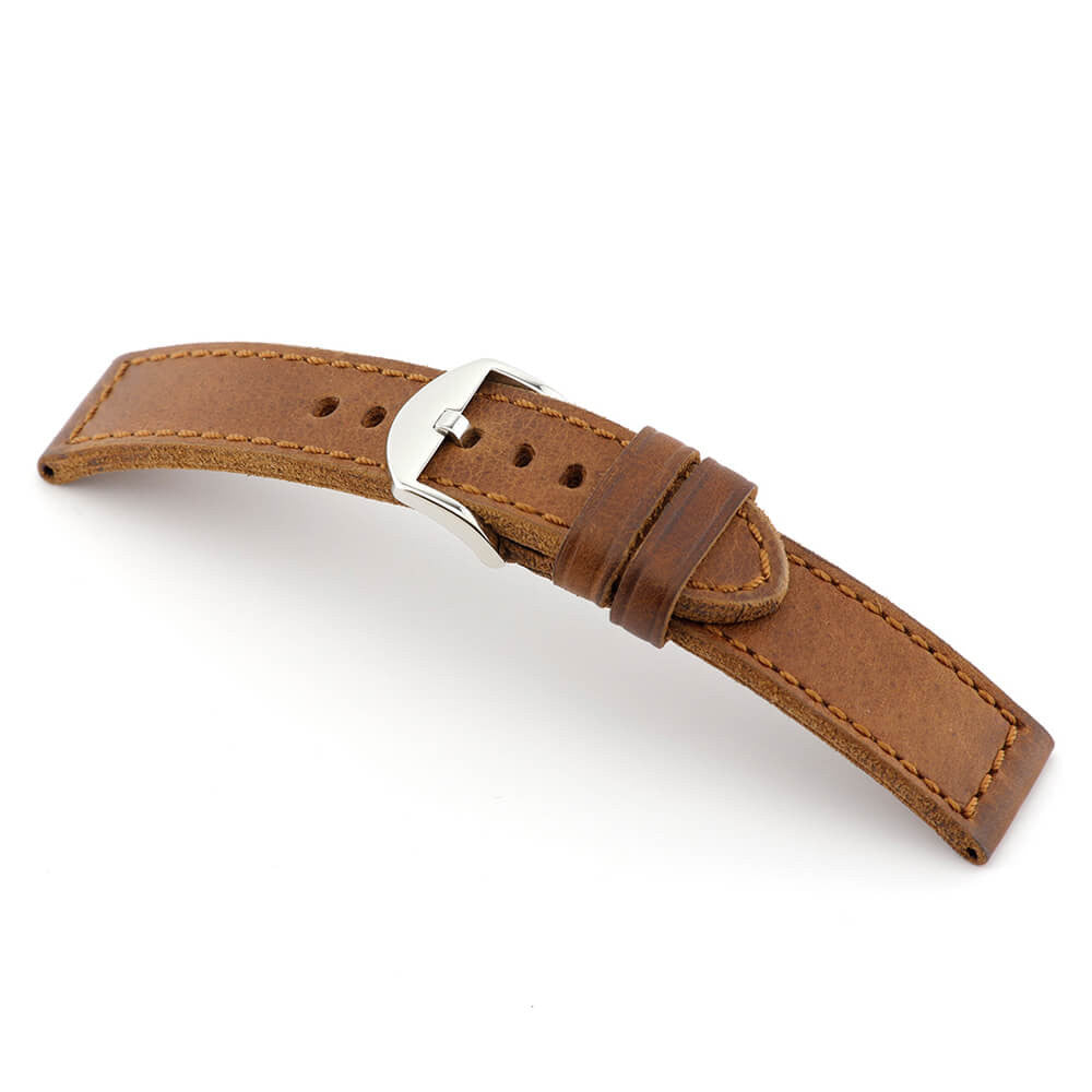 Genuine Vintage Leather Watch Band | Cognac | New Hampton