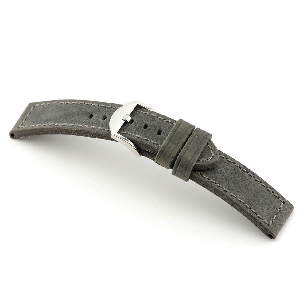 Genuine Vintage Leather Watch Band | Stone Grey | New Hampton