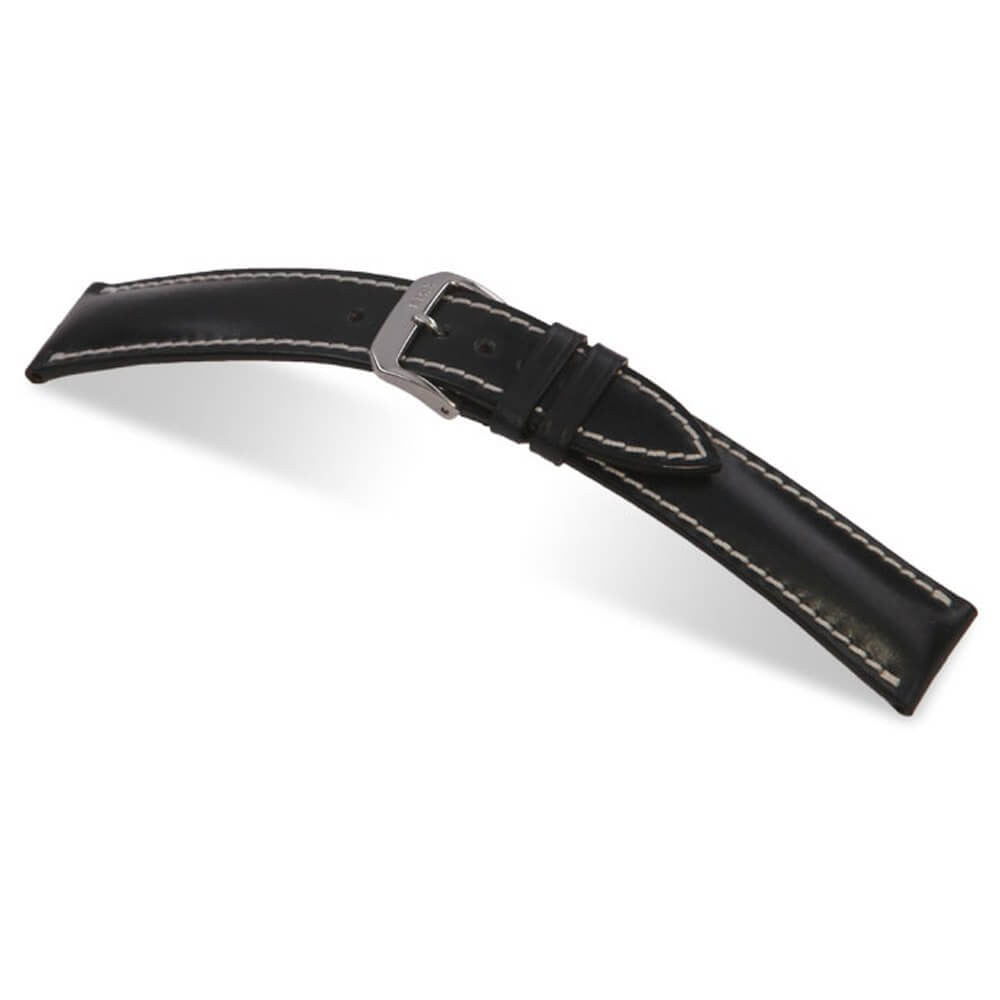 Genuine Shell Cordovan Leather Watch Band | Black | New York