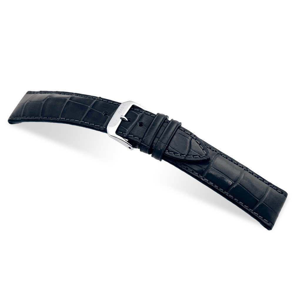 Genuine Alligator Watch Band | Black | President | Full Cut