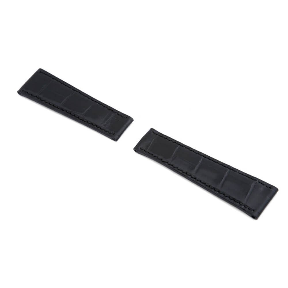 Genuine Alligator Watch Band | Black | Prince | For Rolex Daytona