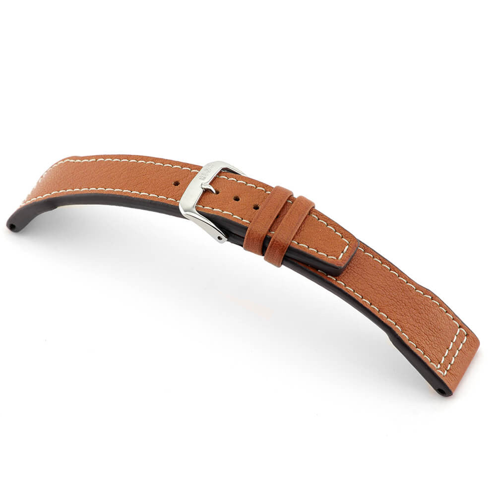 Genuine Certified Organic Leather Watch Band | Cognac | Sonthofen