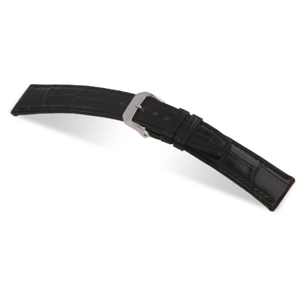 Genuine Alligator Watch Band | Black | Spitfire | IWC Style