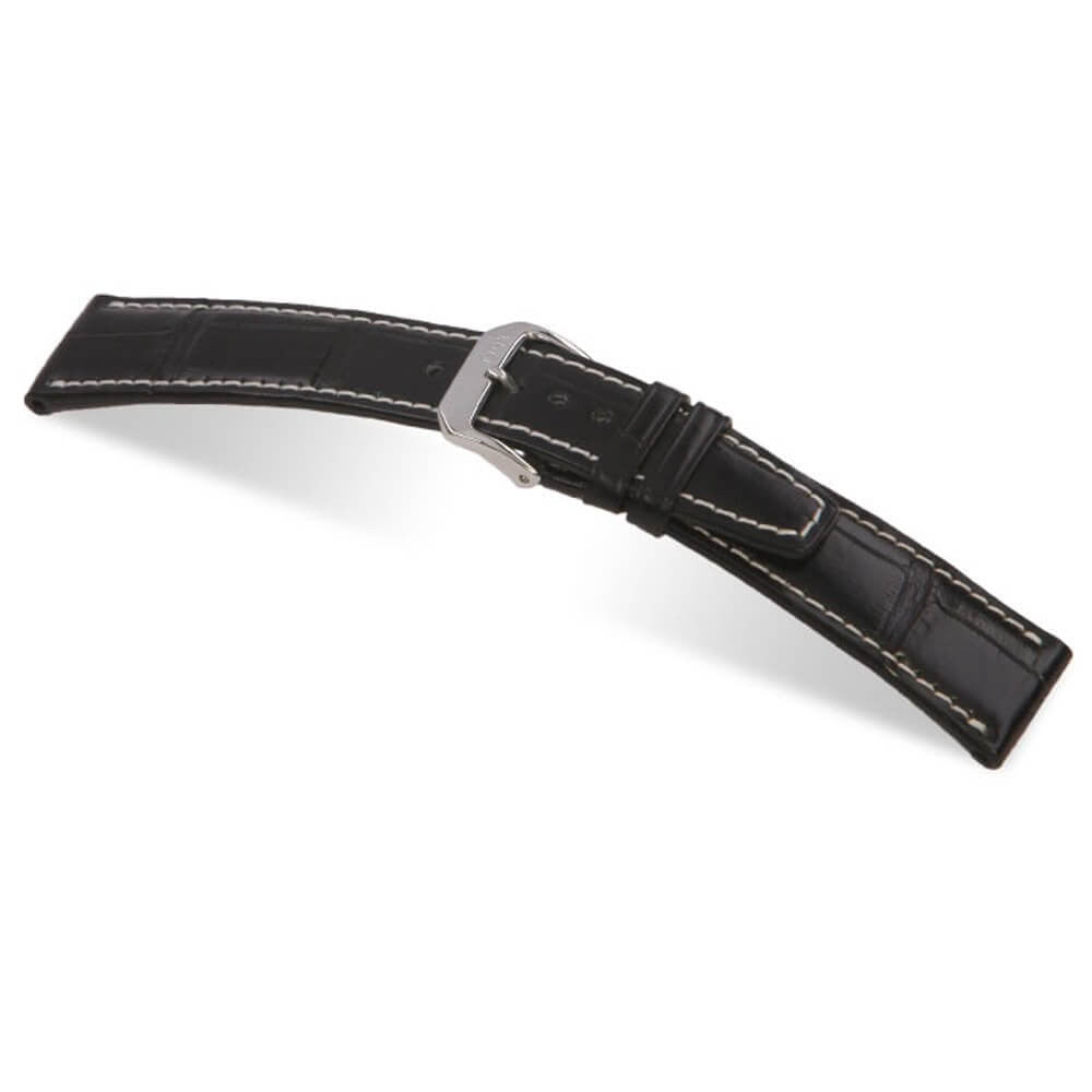 Genuine Alligator Watch Band | Black | Thunderbird | IWC Style