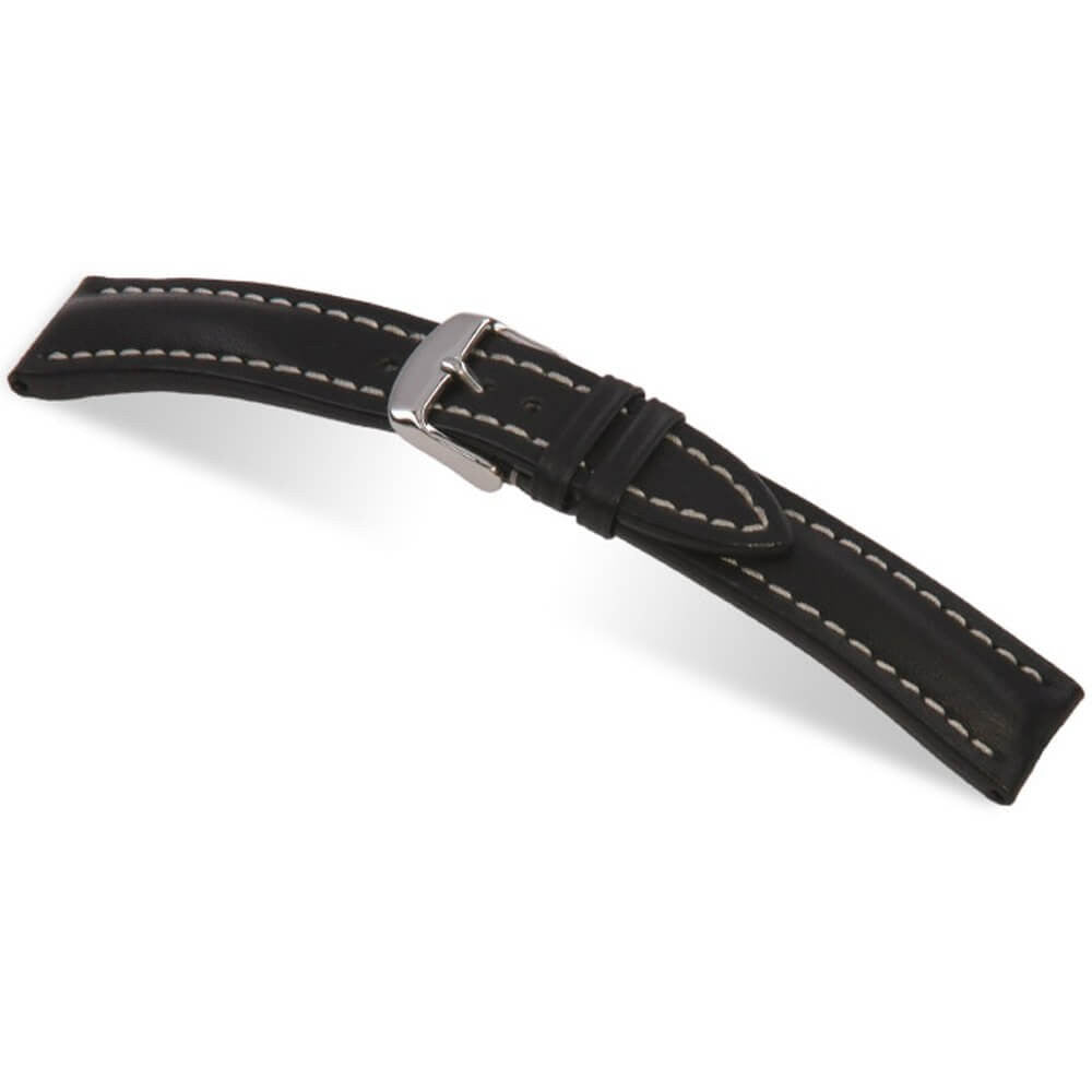 Tanned Leather Watch Band | Black | Tornado | For Breitling