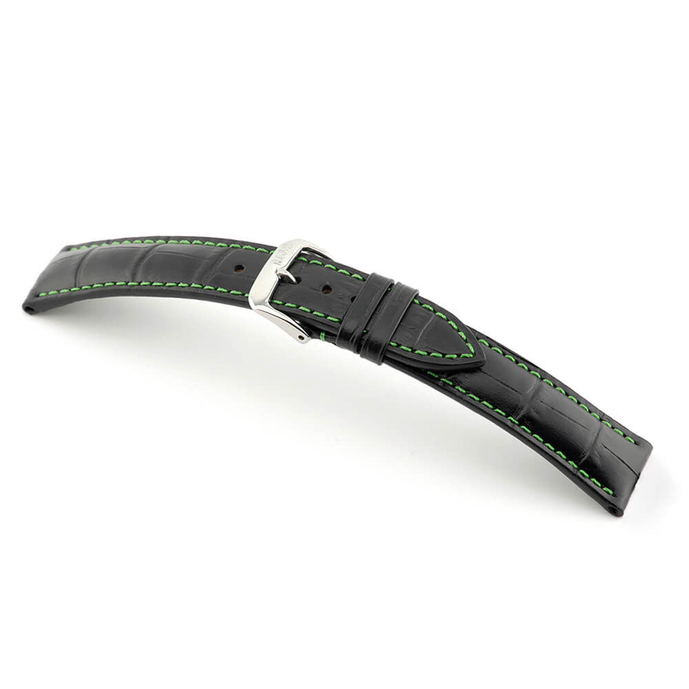 Embossed Alligator Grain on Cow Leather | Vegas | Green Backing