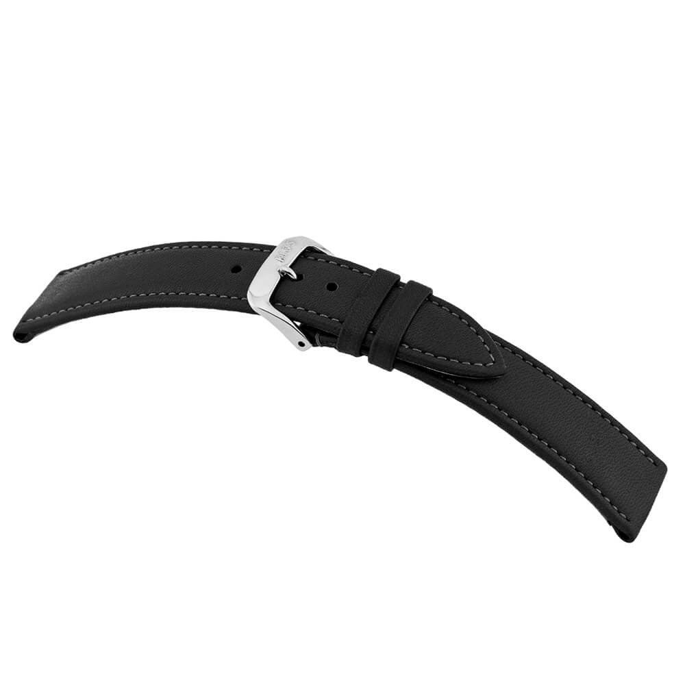 Genuine Certified Organic Leather Watch Band | Black | Waging