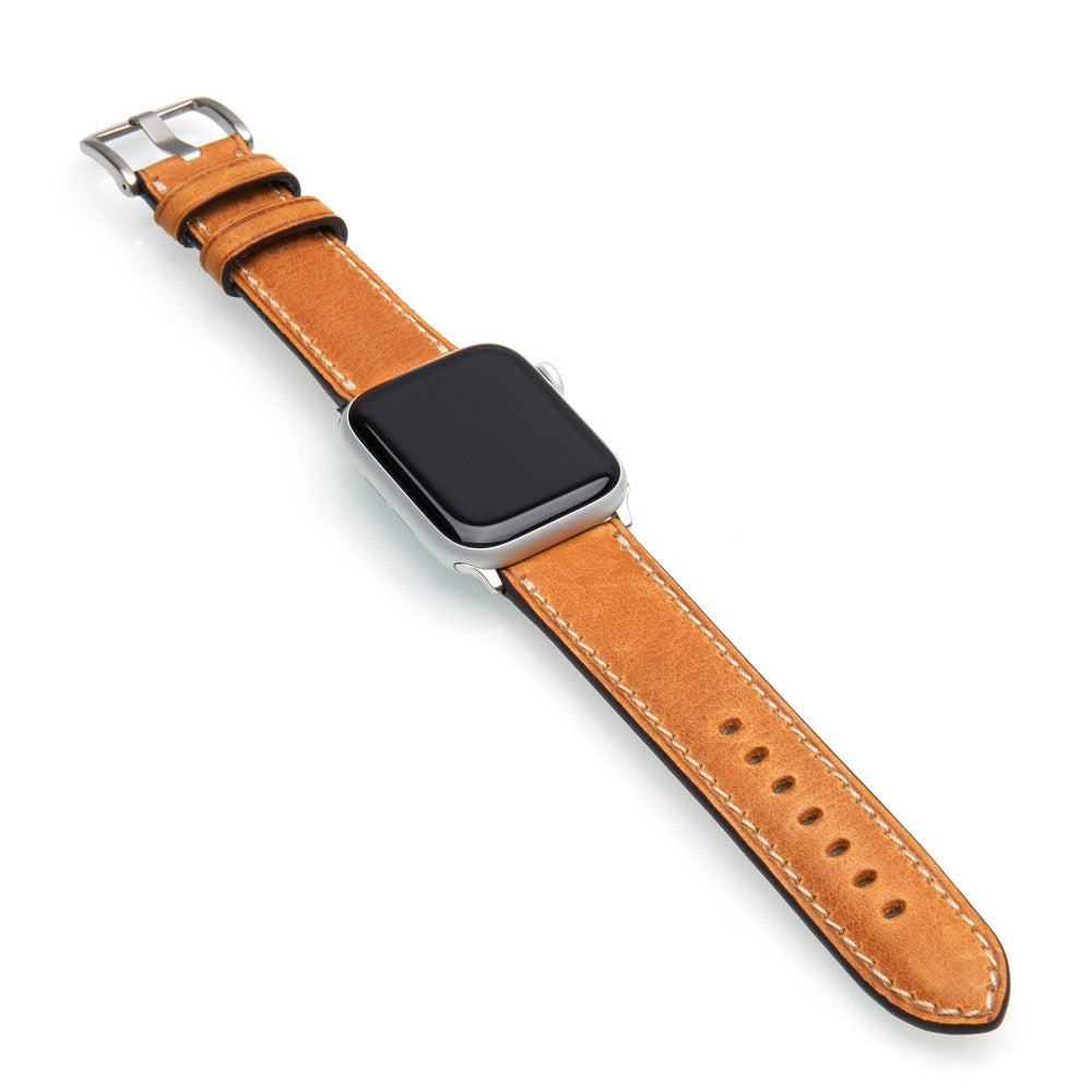 Apple Watch | Vintage Leather Watch Band | Golden