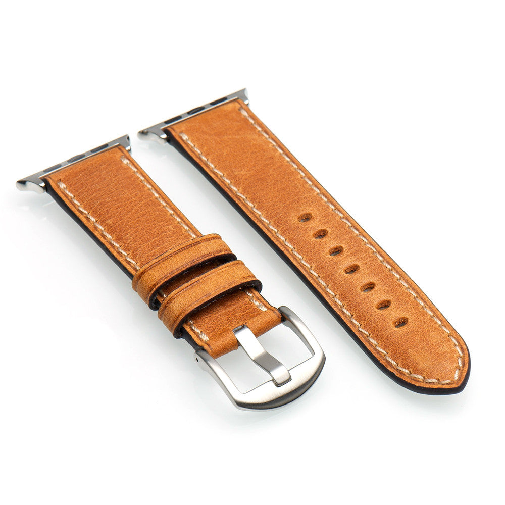 Apple Watch | Vintage Leather Watch Band | Golden