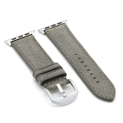 Apple Watch | Vintage Leather Watch Band | Grey | Match Stitch