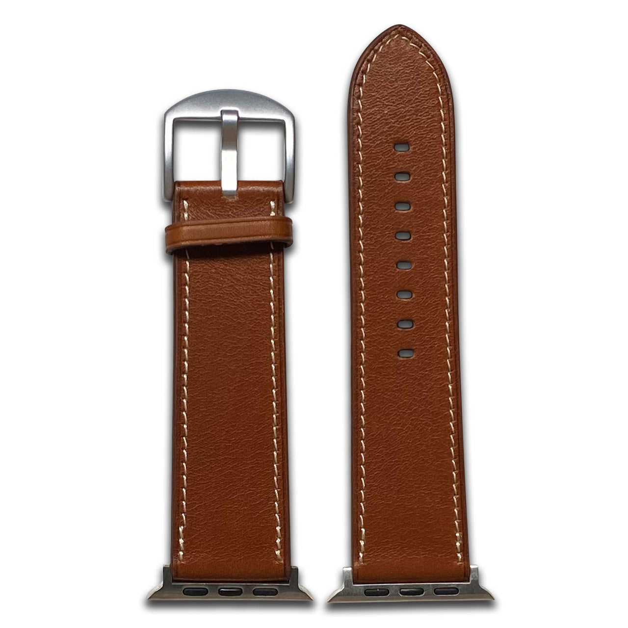Apple Watch | Hermes Leather | Cream White Stitch | 2.7mm Apple Watch | Hermes Leather | Cream White Stitch | 2.7mm