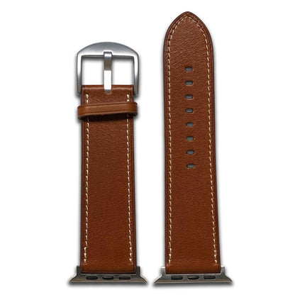 Apple Watch | Hermes Leather | Cream White Stitch | 2.7mm