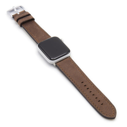 Apple Watch | Vintage Leather Watch Band | Mocha | Match Stitch