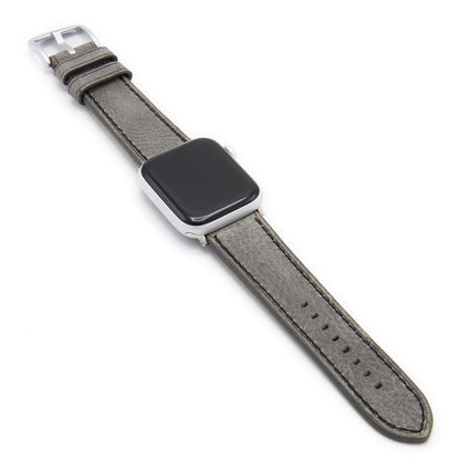 Apple Watch | Vintage Leather Watch Band | Oxford | Stone Grey | Black Stitch