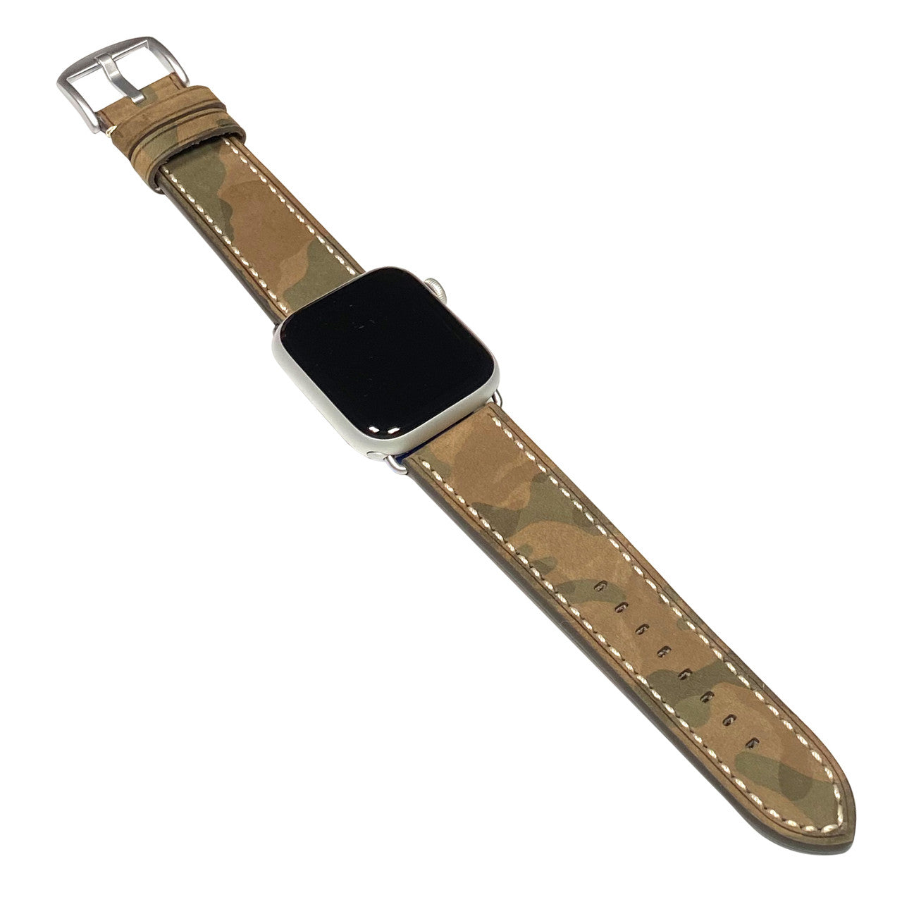 Apple Watch | Genuine Leather Watch Band | Hawker | Olive Drab | Camouflage