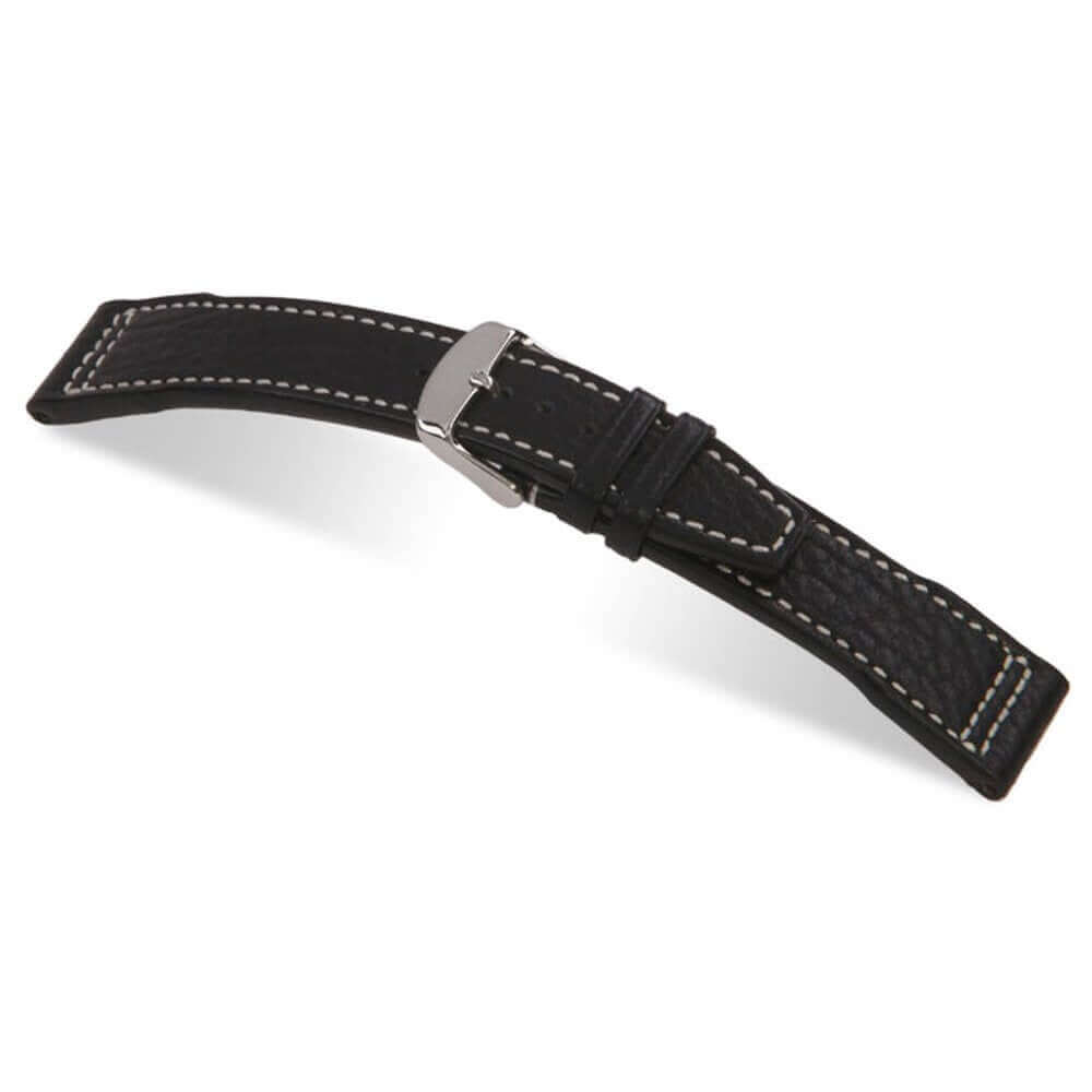 Buffalo Leather Watch Band | Black | Typhoon | IWC Style