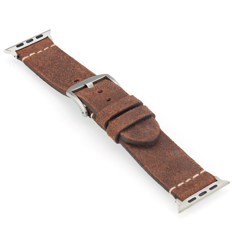 Apple Watch | Vintage Calf Leather Watch Band | Rough Brown