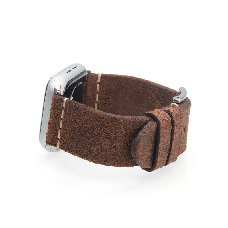 Apple Watch | Vintage Calf Leather Watch Band | Rough Brown