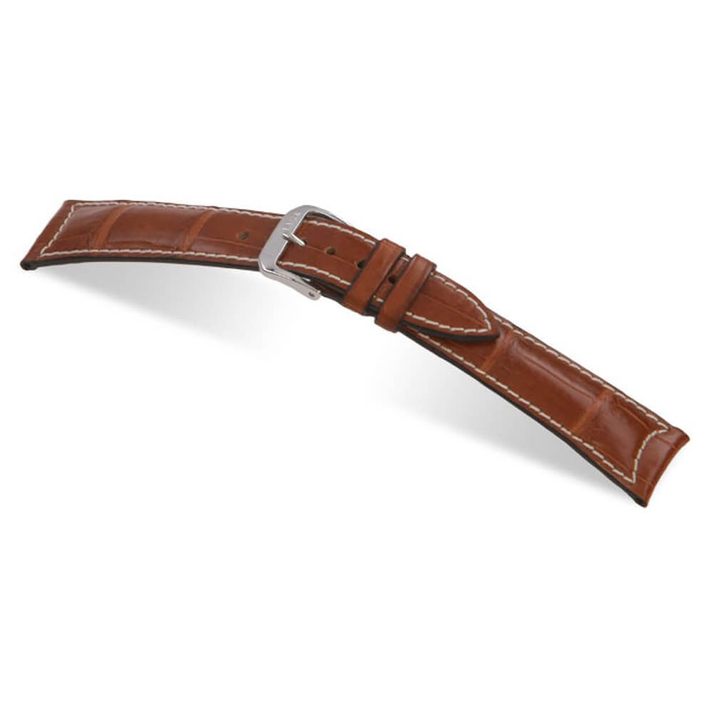 Genuine Alligator Watch Band | Cognac | Avantgarde | For Jaeger le Coultre