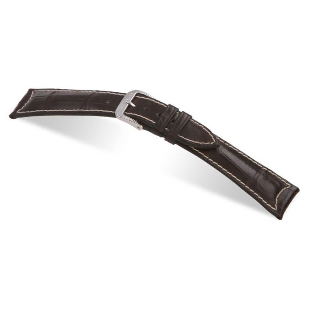 Genuine Alligator Watch Band | Mocha | Avantgarde | For Jaeger le Coultre