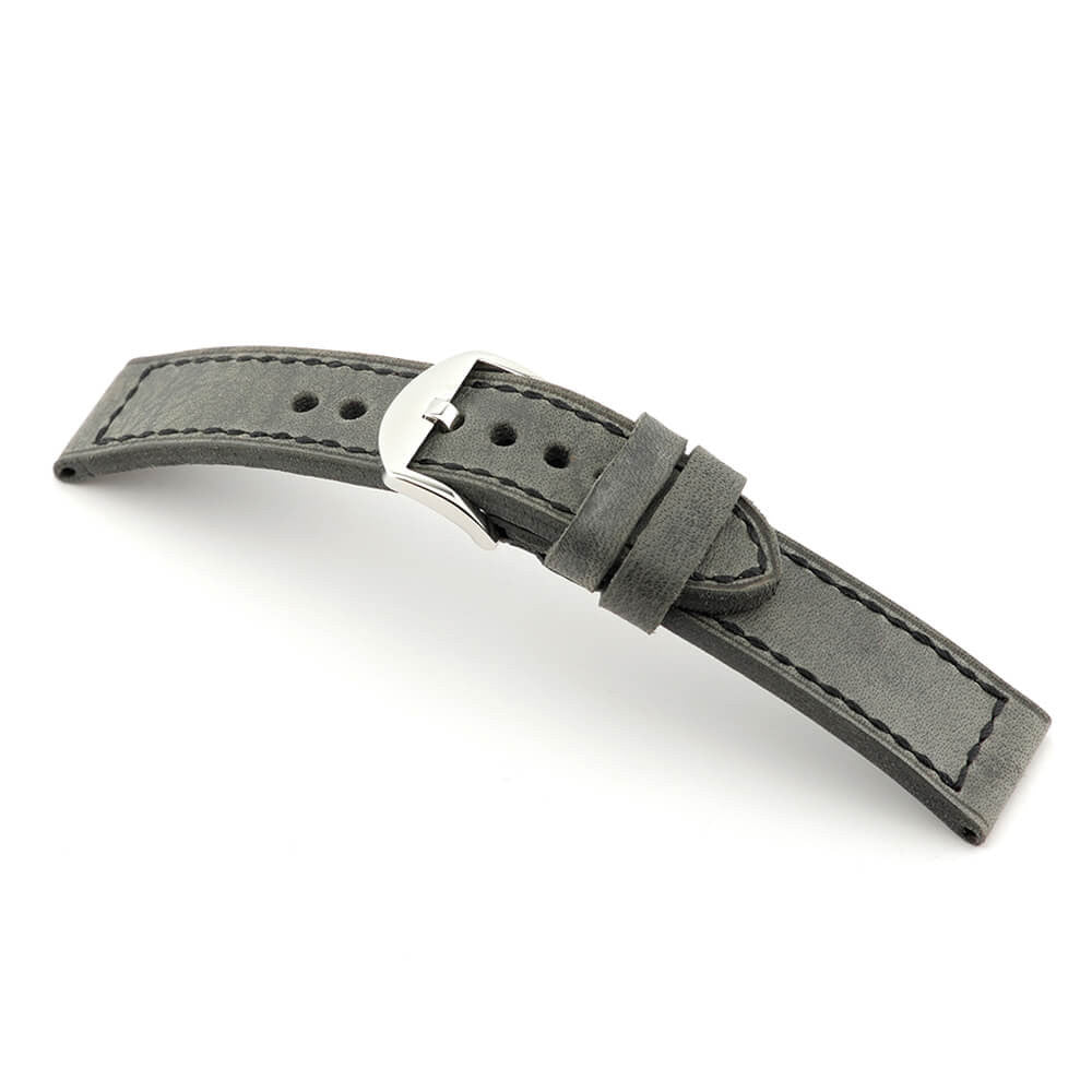 Genuine Vintage Leather Watch Band | Stone Grey | Belfast