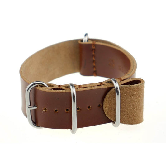 Shell Cordovan Watch Band | Cognac | Bratislava | One-Piece | 4 Polished Rings