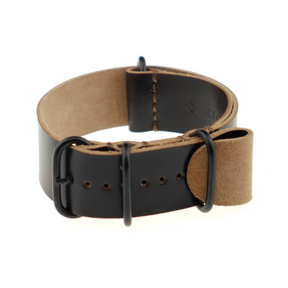 Shell Cordovan Watch Band | Mocha | Budapest | One-Piece | 4 PVD Rings