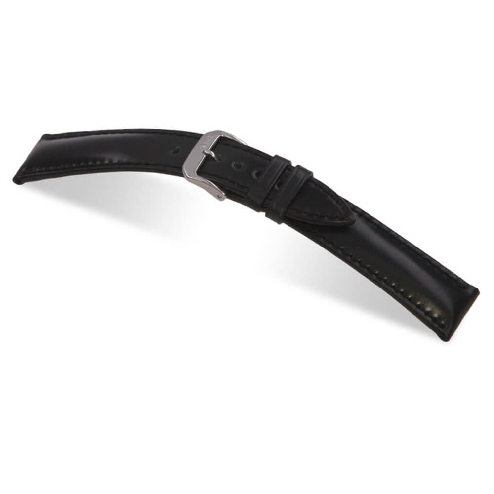 Genuine Shell Cordovan Leather Watch Band | Black | Chicago