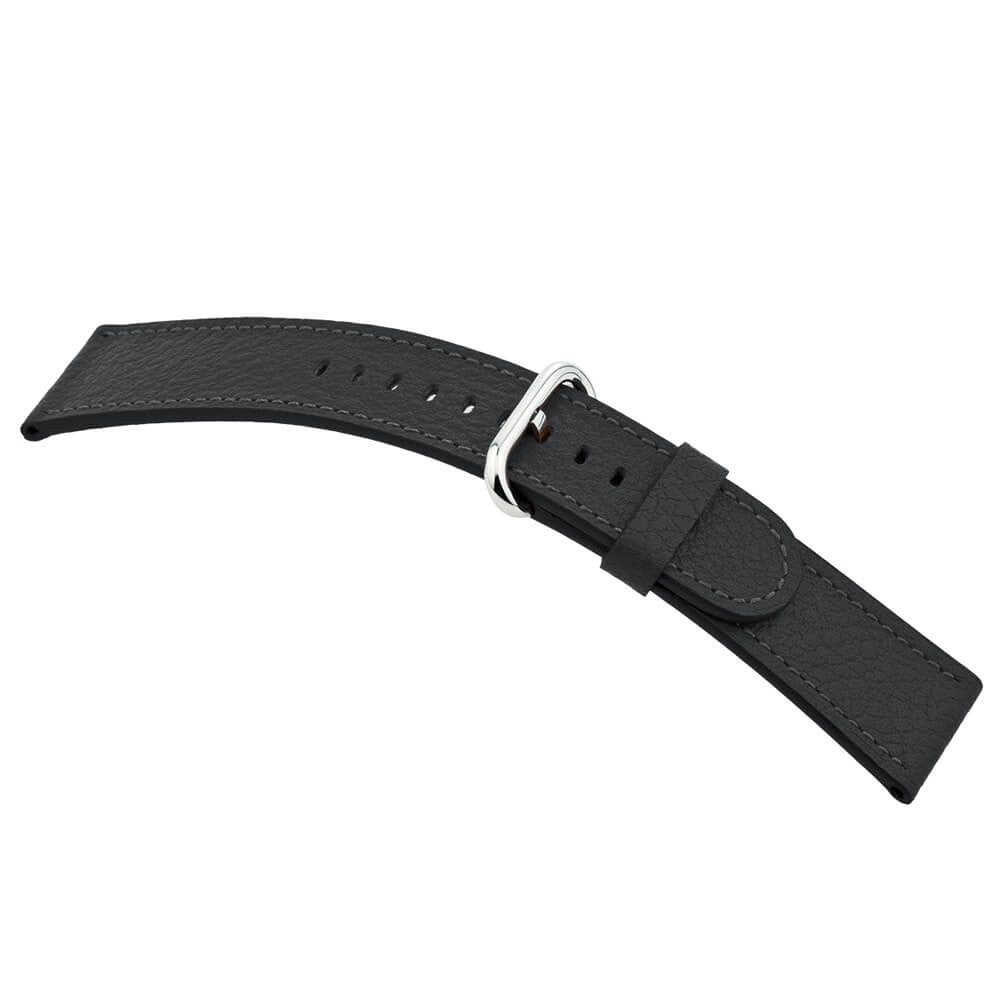 Genuine Buffalo Leather Watch Band | Black | Connect | For Apple Watch