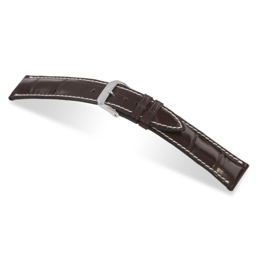 Genuine Alligator Watch Band | Mocha | Connoisseur | Full Cut