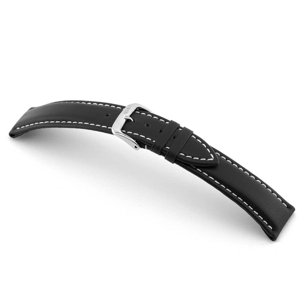 Hydrophobic Leather Watch Band | Black | Deep Sea | Water Resistant
