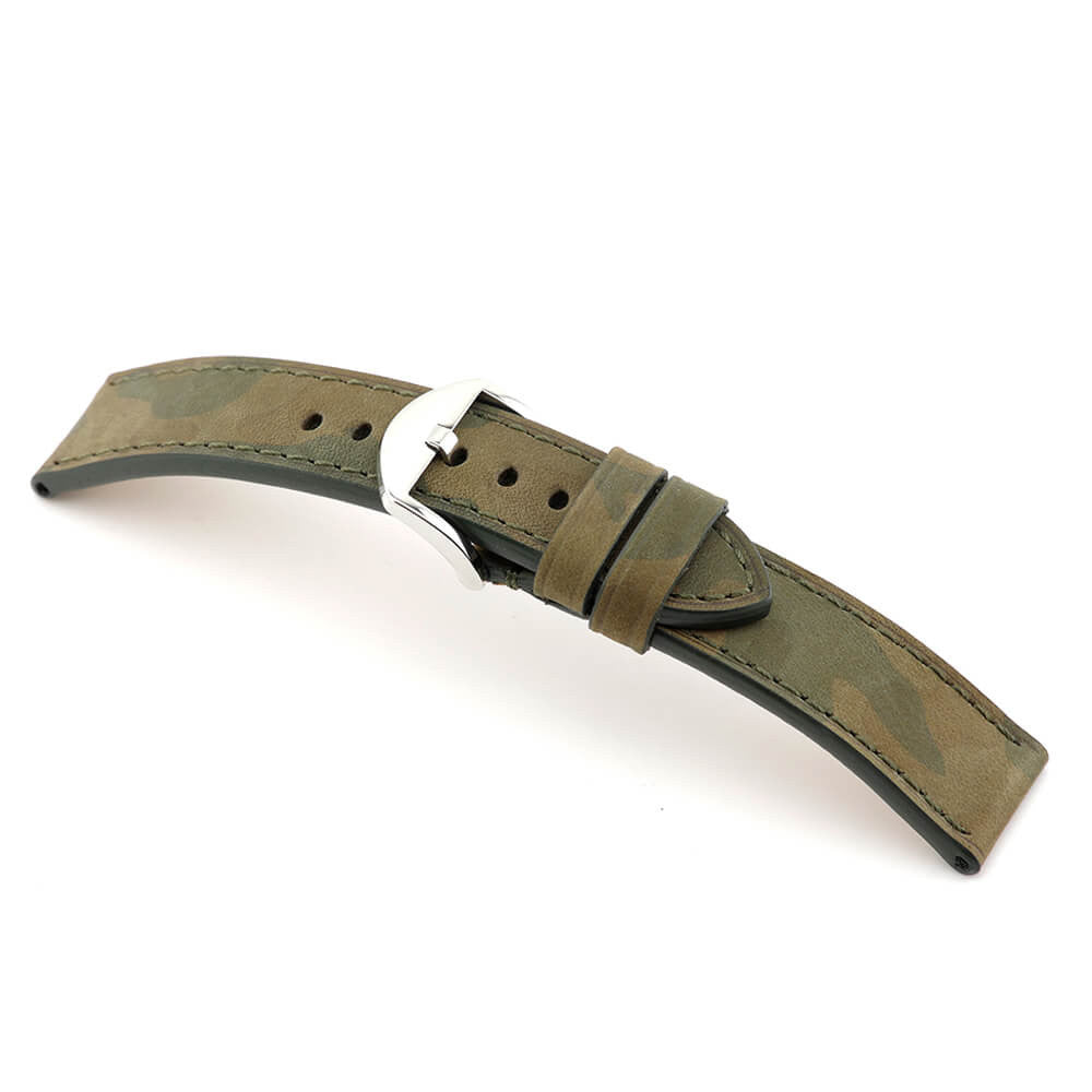 Genuine Leather Watch Band | Olive Drab | Douglas | Camouflage
