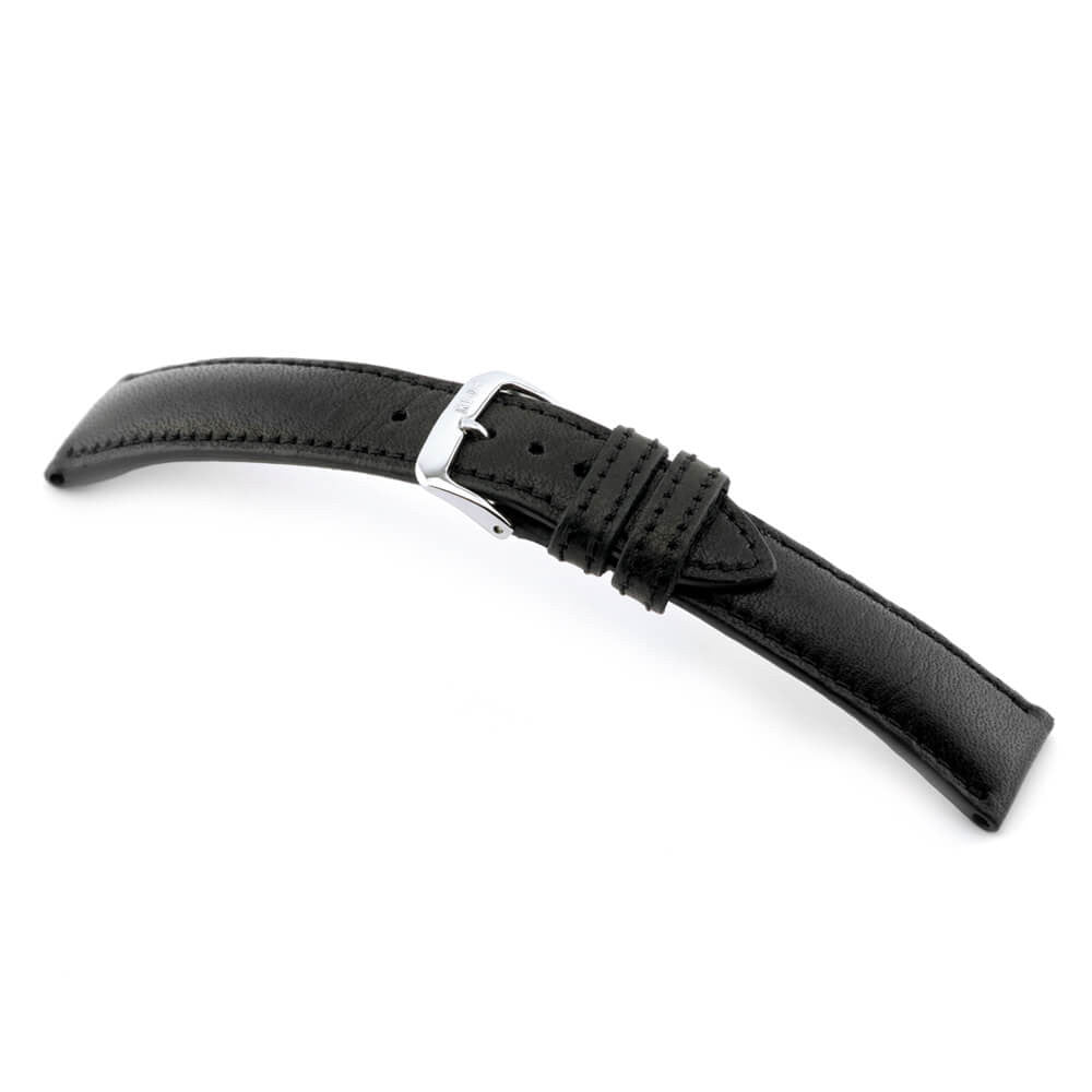 Genuine Certified Organic Leather Watch Band | Black | Garmisch