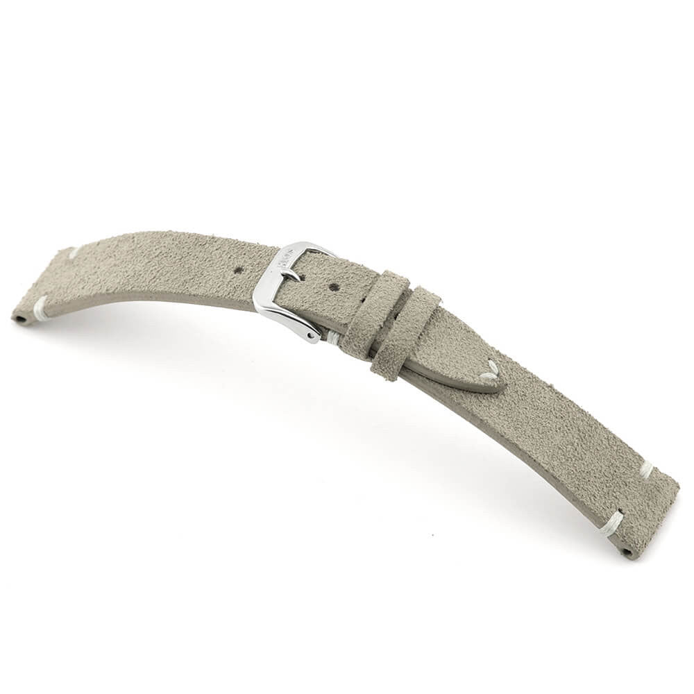 Velours Watch Band | Stone Grey | Hudson | Minimal Stitch