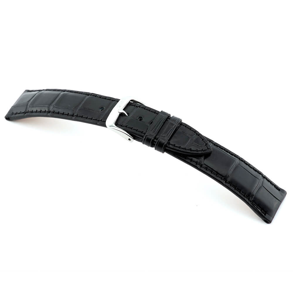 Genuine Alligator Watch Band | Black | Imperator | Full Cut